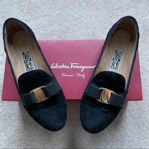 Salvatore Ferragamo Scotty Suede Flats